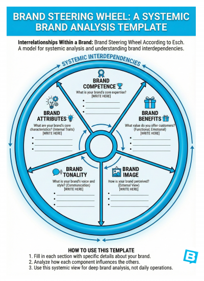 Brand Steering Wheel: A Systemic Brand Analysis Template